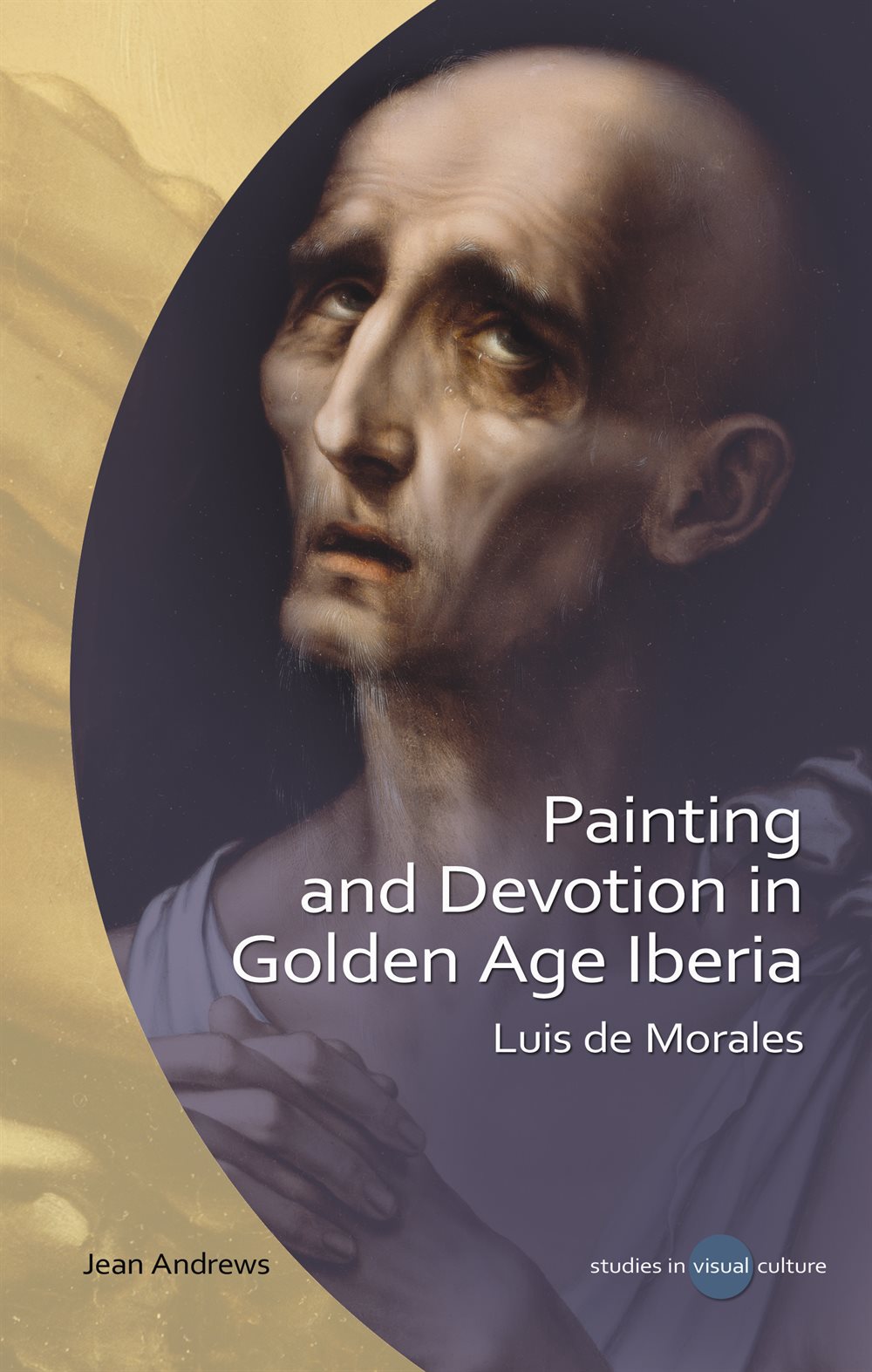 Book cover with painting of thinning man on front