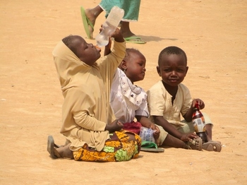 Children in the Bakassi refugee camp, Nigeria