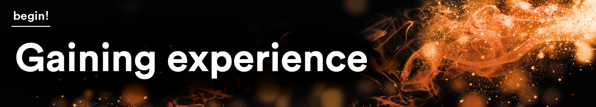Gaining experience index banner