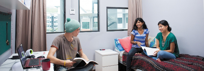 Undergraduate students studying in Perhentian Hall, Malaysia Campus 714x249