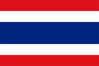 Thailand flag - red white and blue vertical stripes