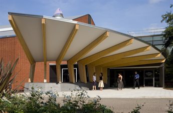Kings Meadow Campus entrance canopy