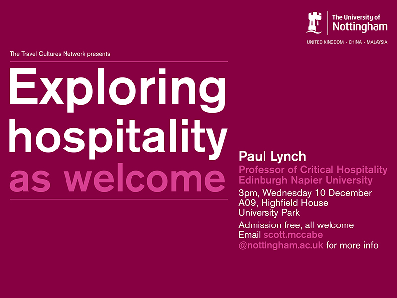 Exploring hospitality as welcome