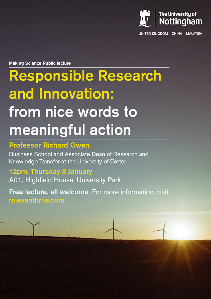 Responsible Research and Innovation: from nice words to meaningful action