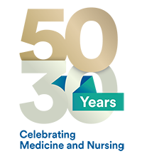 50/30 Celebrating Medicine and Nursing logo