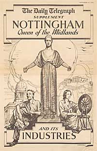 Front cover 'Nottingham Queen of the Midlands and its Industries', Daily Telegraph Supplement, 16 Sep. 1935