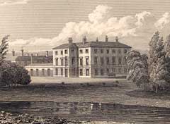 Engraving of the second Thoresby Hall