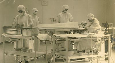 Photograph of the operating theatre in 1927