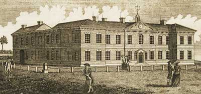 Engraving of the Nottingham General Hospital from 1788