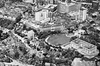 Aerial photograph of Nottingham General Hospital from 1972