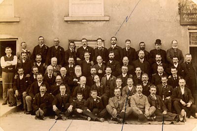 Group photograph of Nottingham Corporation Waterworks employees