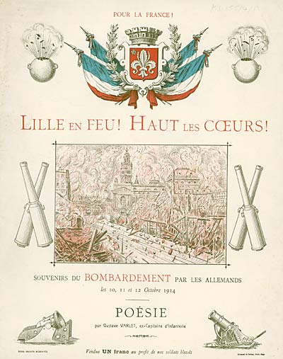 Cover of a souvenir programme titled, 'Lille en fue! Haut les cœurs!'