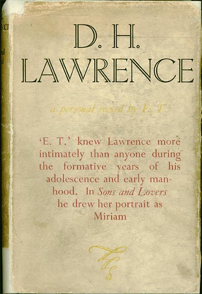 Dust cover of 'D H Lawrence: A Personal Record by E.T.'
