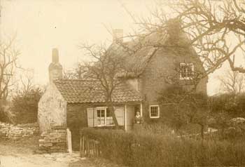 Photograph of Sarah Rose at Up Bar cottage, c.1890-1900