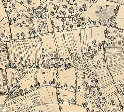 Detail from Mark Pierce’s map of Laxton