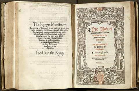 Pages from the Book of Common Prayer from 1552