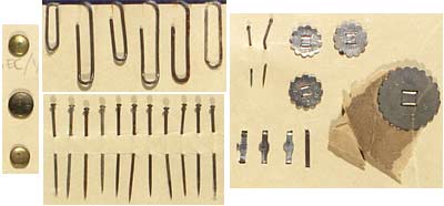 Examples of the clips and pins used in bundles