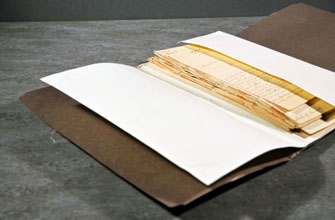Letters wrapped in acid-free archival packaging