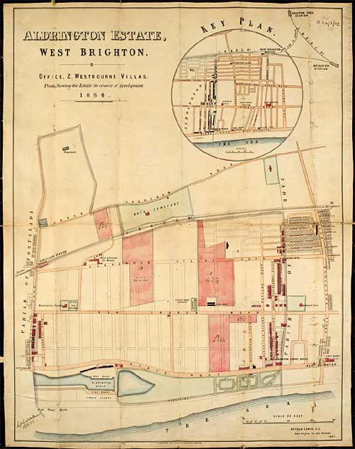 Pl E14/7/12 - Plan of the Aldrington estate, West Brighton, Sussex; 1884