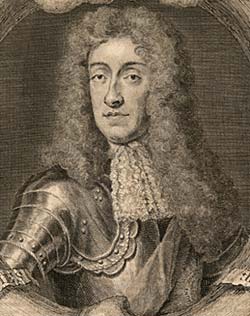 Portrait of King James II, engraved by Geo. Vertue from a portrait by Sir Godfrey Kneller, 1688