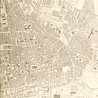 East Midlands Special Collection Not 3.B8.E6: Detail from Plan of the Town of Nottingham and its Environs by Edward W. Salmon, 1862.