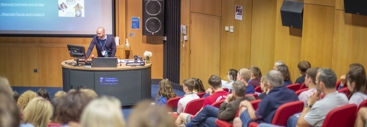 Visitors at an information lecture June 2019 Open Day, University Park (1)