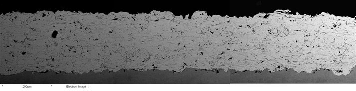 HVOF sprayed amorphous nanosteel coating onto steel substrates  - HVOF