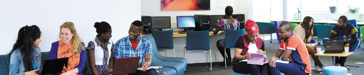 students working in graduate centre