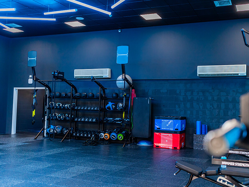 The newly refurbished Functional Training Room at Jubilee Sports Centre