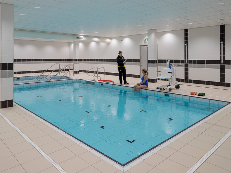 Our hydrotherapy pool in the Sports Injury Clinic at David Ross Sports Village