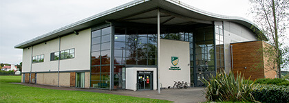 The exterior of Sutton Bonington Sports Centre on Sutton Bonington Campus