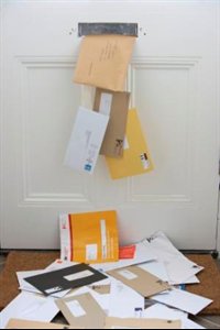 Bills falling through the letter box