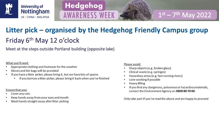 Hedgehog litter pick 22