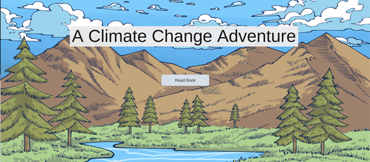 Screenshot of the title screen from the gamebook