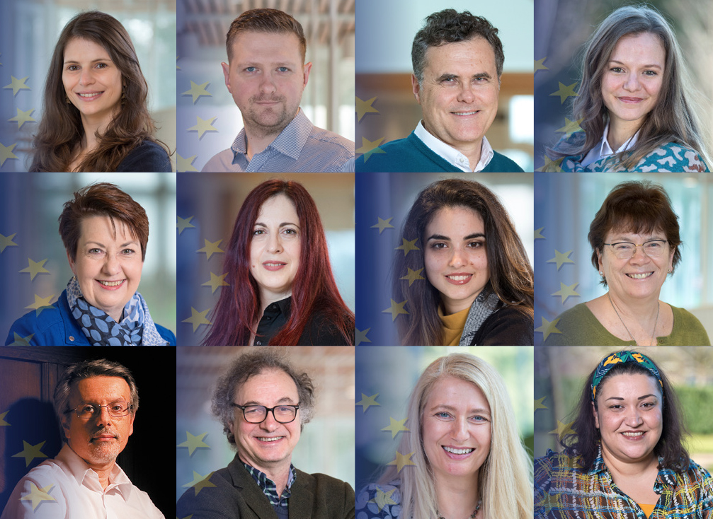 Composite image of European Staff working at the University of Nottingham