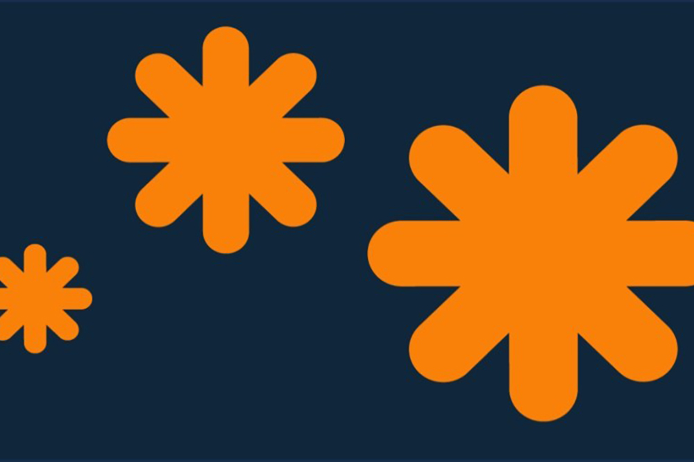 orange flower shapes