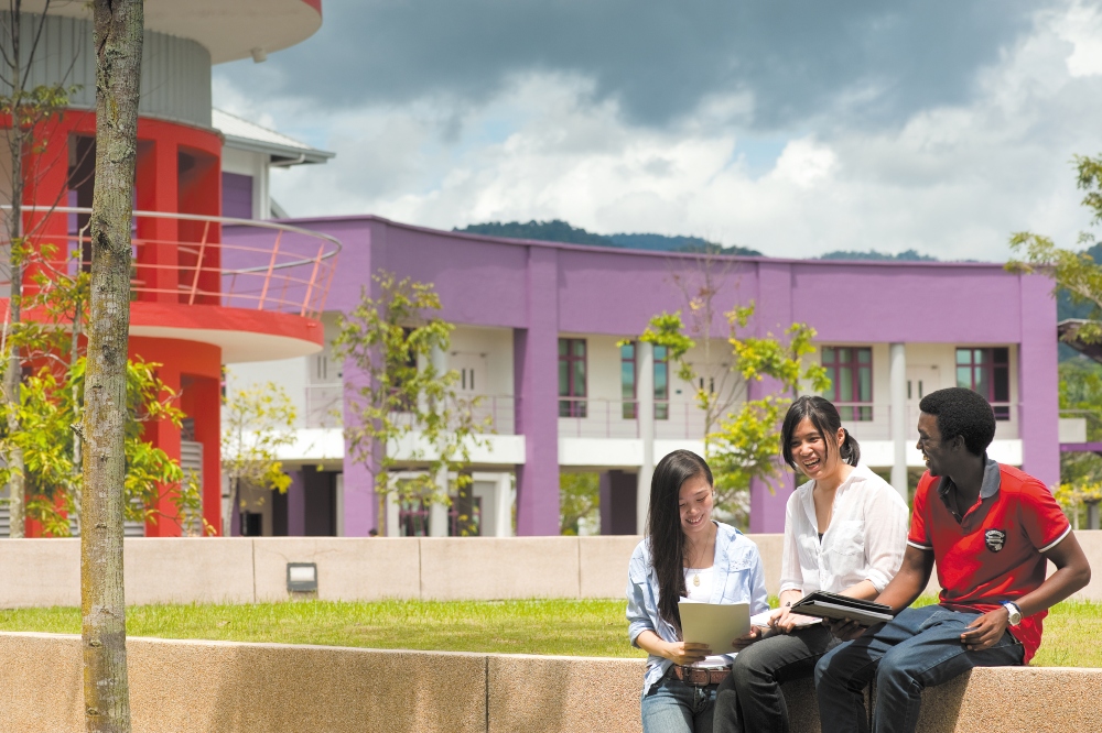 Three undergraduate students studying outside Malaysia Campus