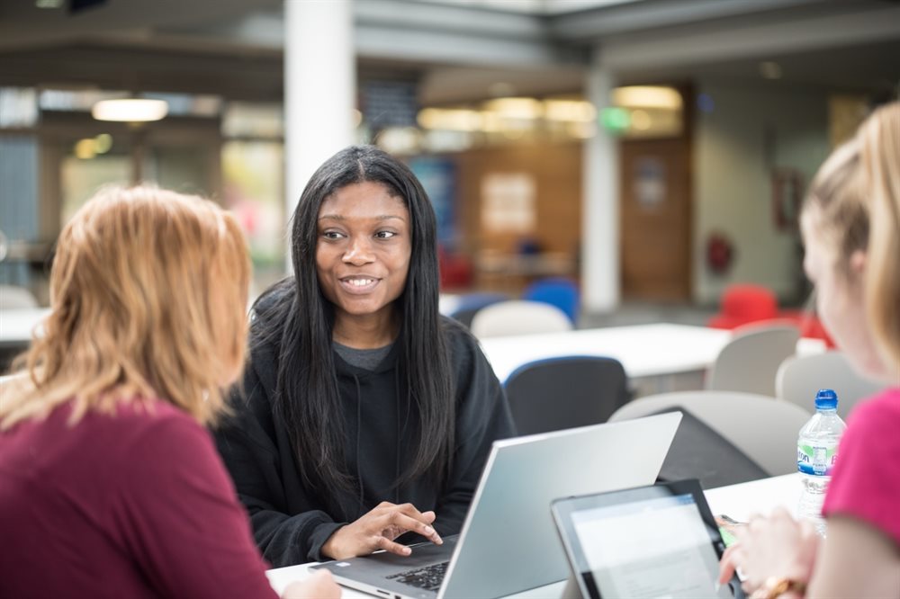 Undergraduate students studying at Jubilee Campus