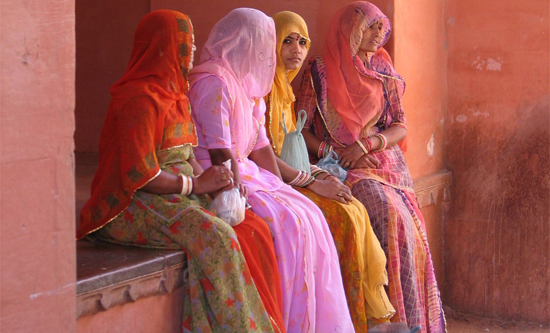 Women in South Asian dress