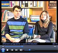 ePioneers video: "Quick gains in e-learning." Duration: 3 minutes : 2 seconds