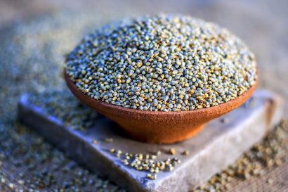 Bowl piled high with pearl millet