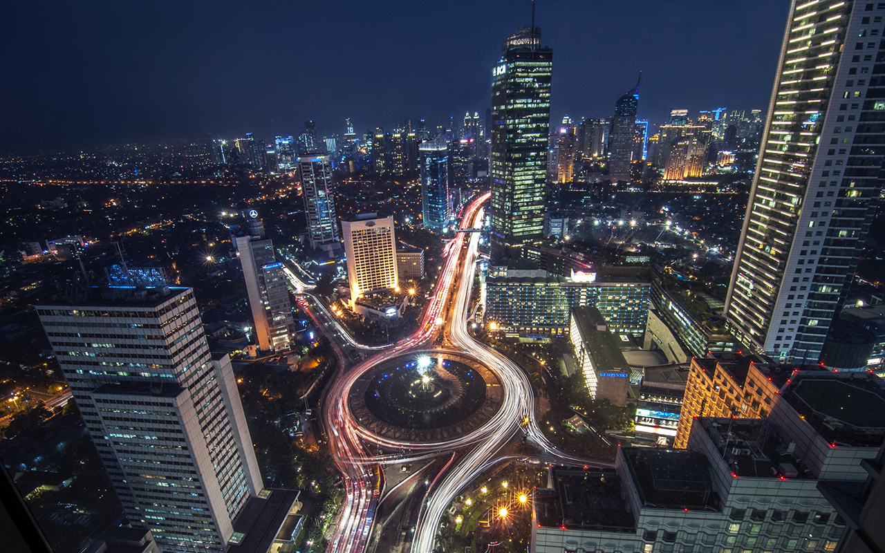 Jakarta at night.