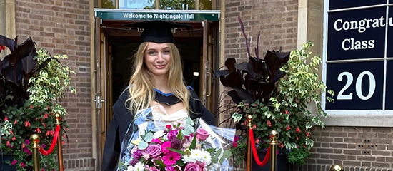 Abigail at graduation.