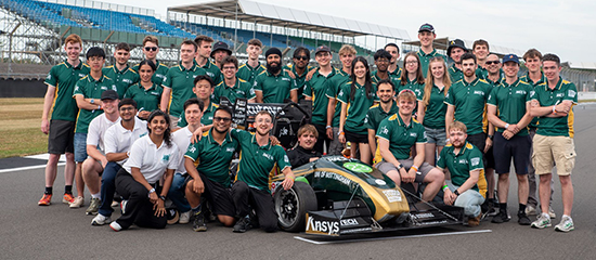 University of Nottingham students at Silverstone.