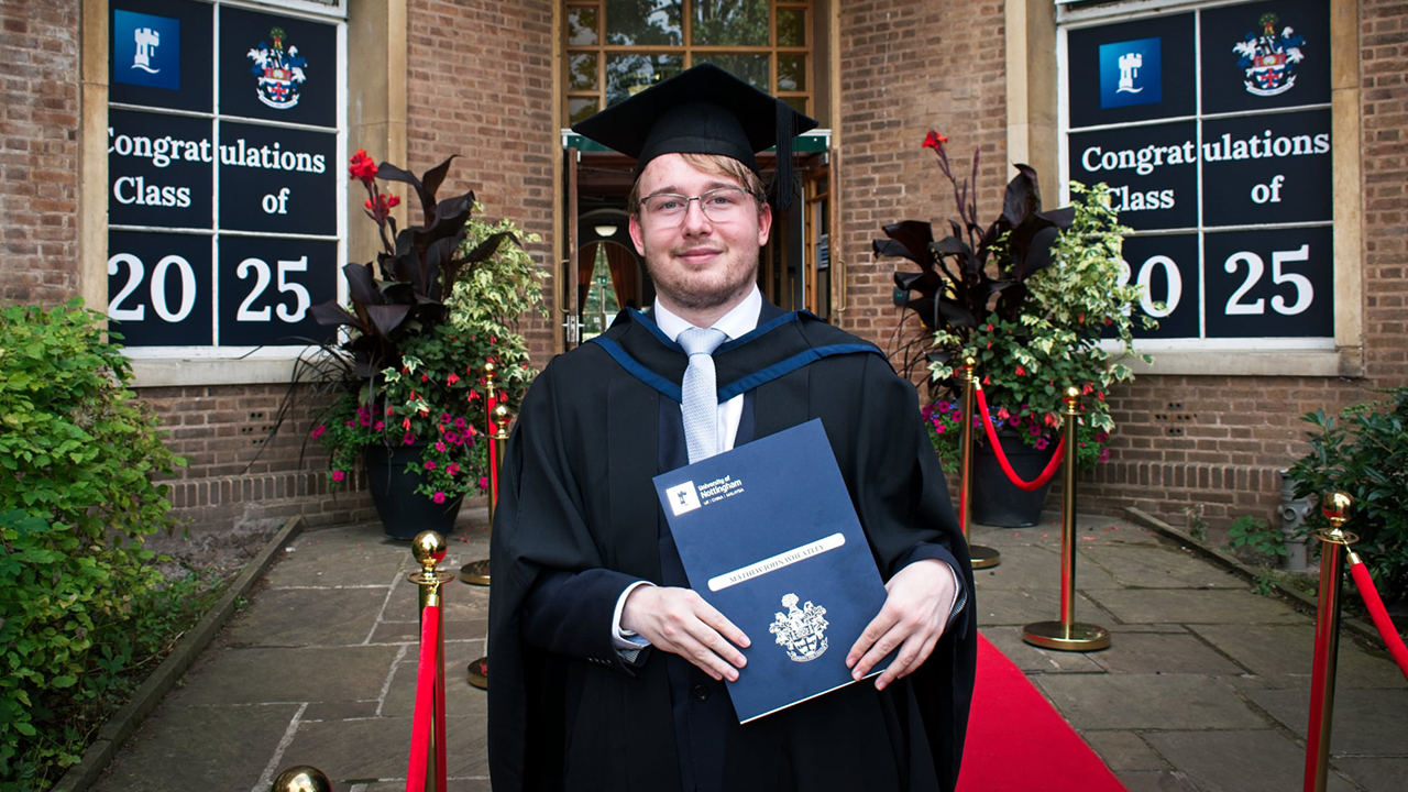Mathew Wheatley at graduation.