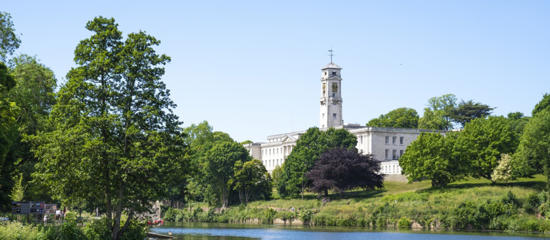 Trent Building and lake.