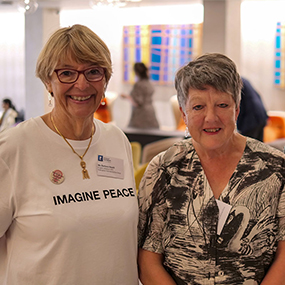 Volunteers from the Feminist Archives