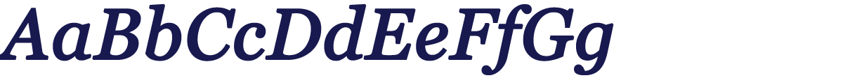 Example of Georgia Italic font