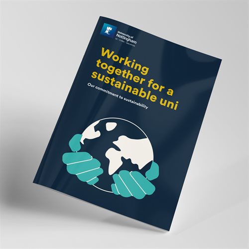 Digital illustration of a sustainability leaflet