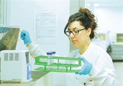 A scientist working in a lab